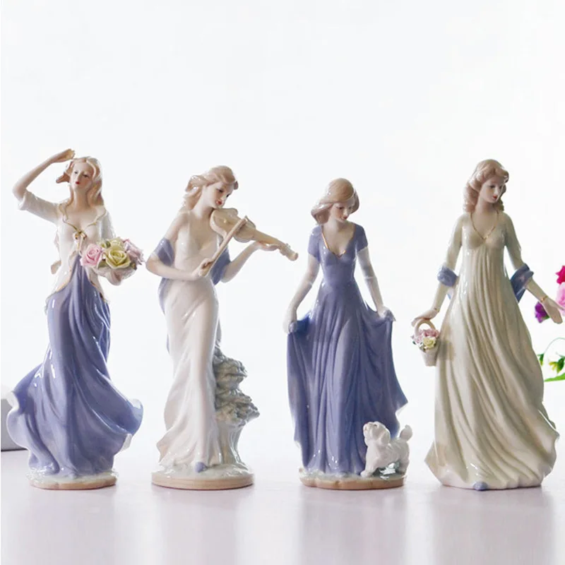 European Style Western Blonde Girl Art Sculpture Home Wine Cabinet Tv Cabinet Room Ceramic Decoration Blue Skirt Figure Statue
European Style Western Blonde Girl Art Sculpture Home Wine Cabinet Tv Cabinet Room Ceramic Decoration Blue Skirt Figure Statue