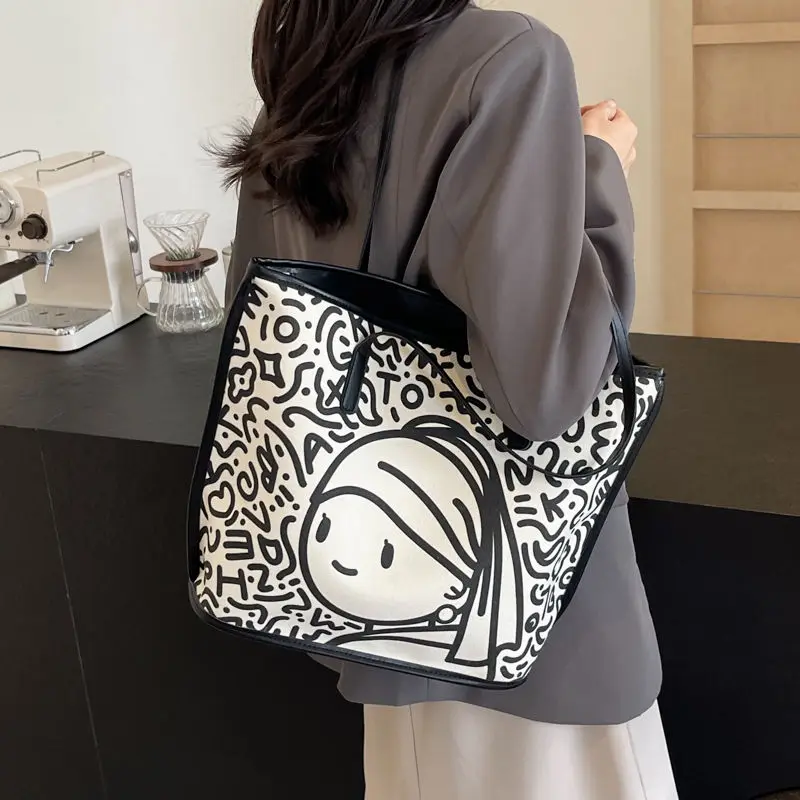 New Handbag Cute Design Casual Bucket Bag 2024 Canvas Fashion Leisure Commuting Large Capacity One-shoulder Tote Bags Women
New Handbag Cute Design Casual Bucket Bag 2024 Canvas Fashion Leisure Commuting Large Capacity One-shoulder Tote Bags Women