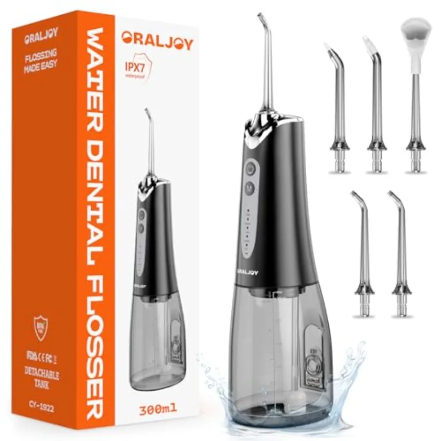 Water Dental Flosser Pick for Teeth: 300ML Portable Oral Irrigator Rechargeable Travel Irrigation Cleaner Professional Electric
Water Dental Flosser Pick for Teeth: 300ML Portable Oral Irrigator Rechargeable Travel Irrigation Cleaner Professional Electric
