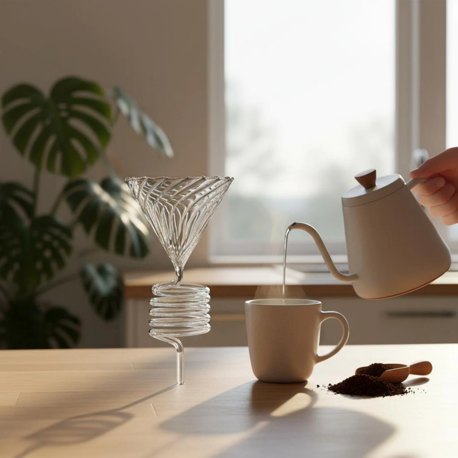 Spiral Coffee Dripper Stand Heat Dissipation Pour over Coffee Stand Hands Free Brewing Stable Base for Home, Kitchen Counter
Spiral Coffee Dripper Stand Heat Dissipation Pour over Coffee Stand Hands Free Brewing Stable Base for Home, Kitchen Counter