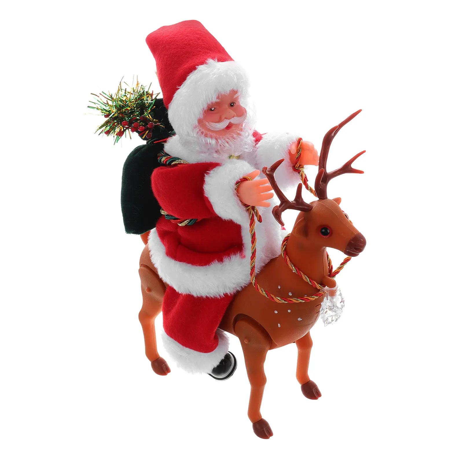 Santa Claus on Walking Deer Christmas Electronic Musical Decoration for Children Desktop Ornament with Sound Battery
Santa Claus on Walking Deer Christmas Electronic Musical Decoration for Children Desktop Ornament with Sound Battery