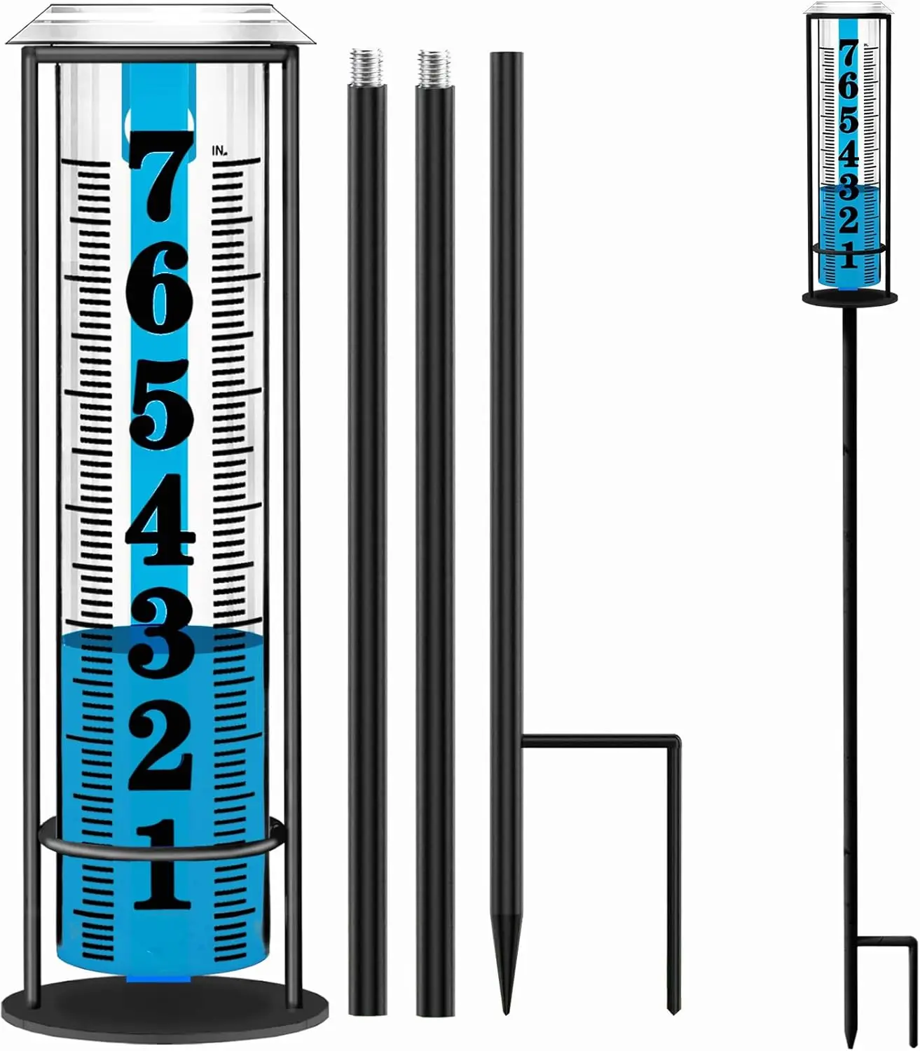 Accurate Rain Gauge Outdoor, 37in Adjustable, Easy to Read, Durable Plastic & Iron
Accurate Rain Gauge Outdoor, 37in Adjustable, Easy to Read, Durable Plastic & Iron