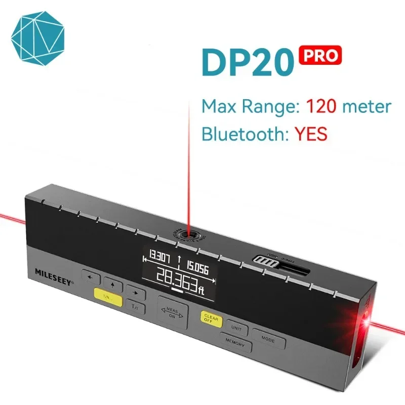 Mileseey DP20 Bilateral Laser Distance Meter,120m Multifunction Digital Tape with Angle and Mark,Rechargeable and Bluetooth
Mileseey DP20 Bilateral Laser Distance Meter,120m Multifunction Digital Tape with Angle and Mark,Rechargeable and Bluetooth