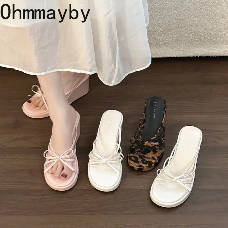 Summer Platform Wedges Heel Women Slippers Concise Butterfly-knot Dress Shoes Outdoor Height Increase Open Toe Vacation Slides
Summer Platform Wedges Heel Women Slippers Concise Butterfly-knot Dress Shoes Outdoor Height Increase Open Toe Vacation Slides