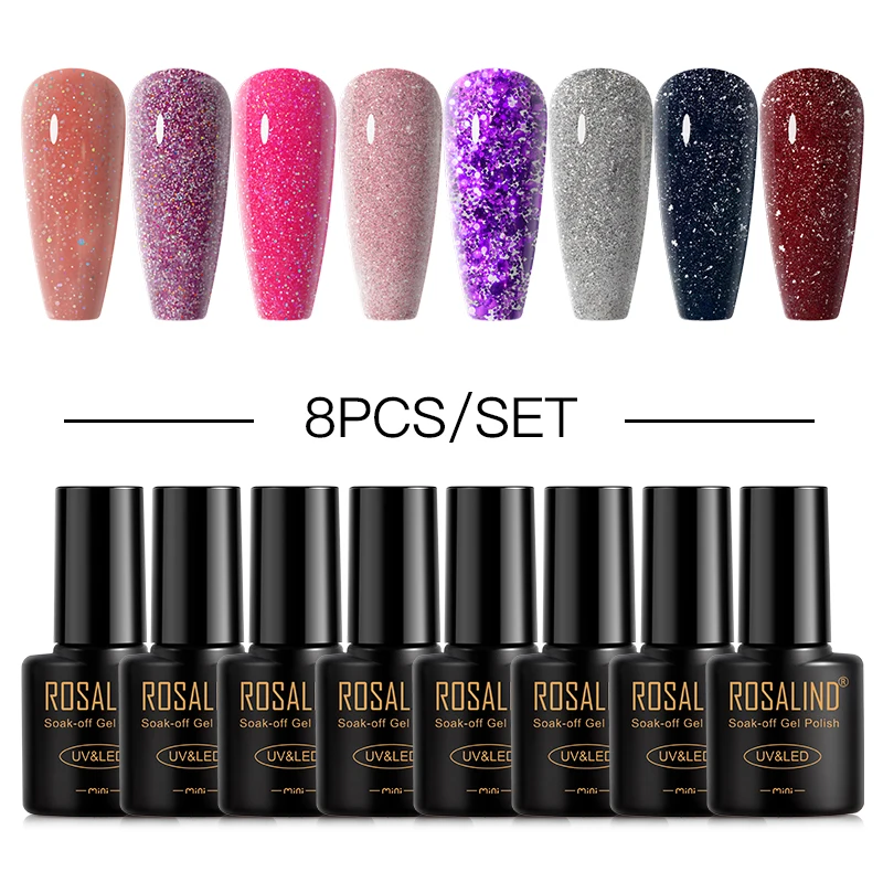 8pcs Colorful Gel Nail Polish ROSALIND Mini Bottle Nail Art Gel Polish Semi Permanent Transparent UV/Led Lamp Nail Enhancement
8pcs Colorful Gel Nail Polish ROSALIND Mini Bottle Nail Art Gel Polish Semi Permanent Transparent UV/Led Lamp Nail Enhancement