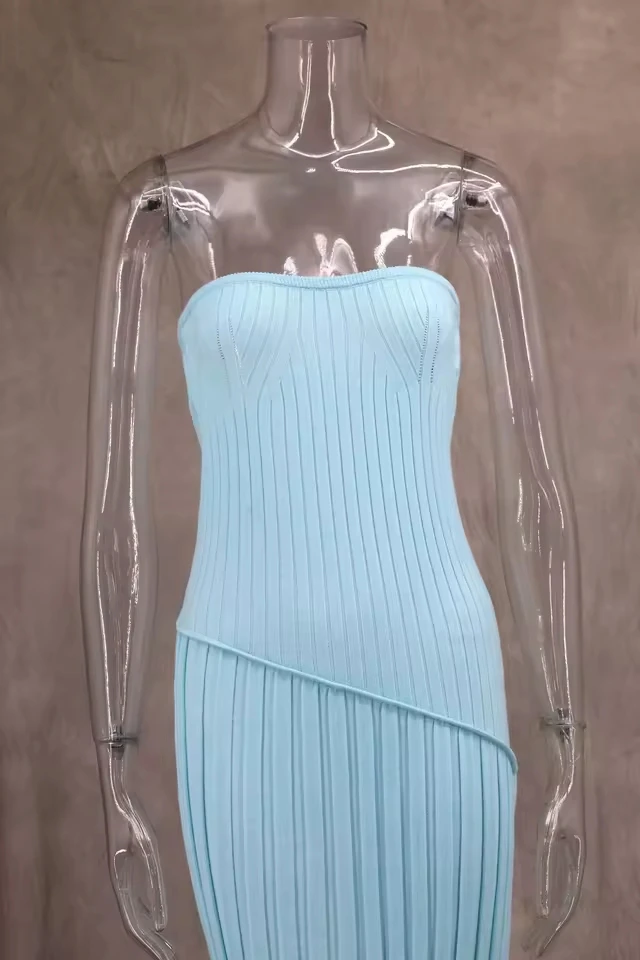 Elegant Knitted Strapless Maxi Dress for Women Off-shoulder Sexy Bodycon High Slit Club Party Long Dresses
Elegant Knitted Strapless Maxi Dress for Women Off-shoulder Sexy Bodycon High Slit Club Party Long Dresses