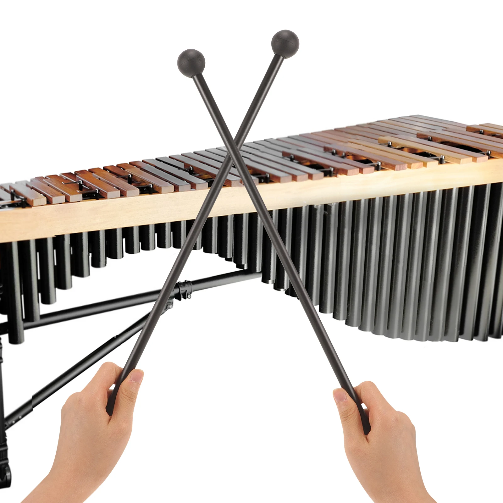 2pcs Stainless Steel Rubber Felt Double-End Marimba Mallets Non-Slip Lightweight Percussion Sticks For Xylophone Glockenspiel
2pcs Stainless Steel Rubber Felt Double-End Marimba Mallets Non-Slip Lightweight Percussion Sticks For Xylophone Glockenspiel