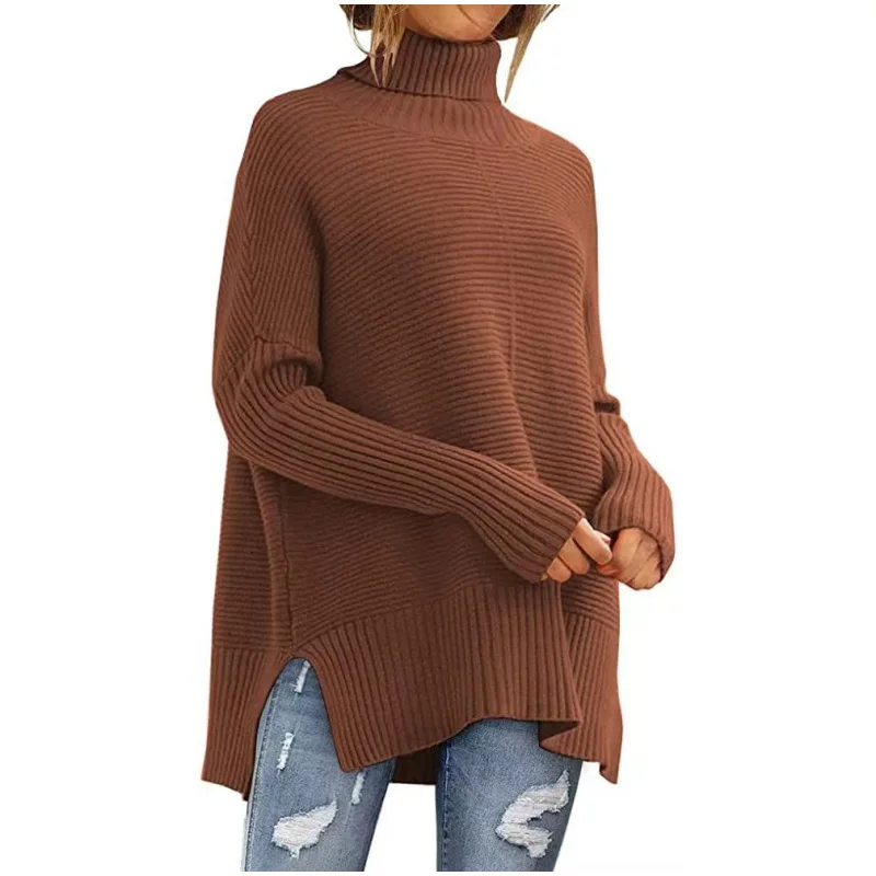 Faionable Loose Knitted Sweater High Collar Batwing Sve Women's Sweater Autumn Winter Comfortable Casual Sle Long Sve
Faionable Loose Knitted Sweater High Collar Batwing Sve Women's Sweater Autumn Winter Comfortable Casual Sle Long Sve