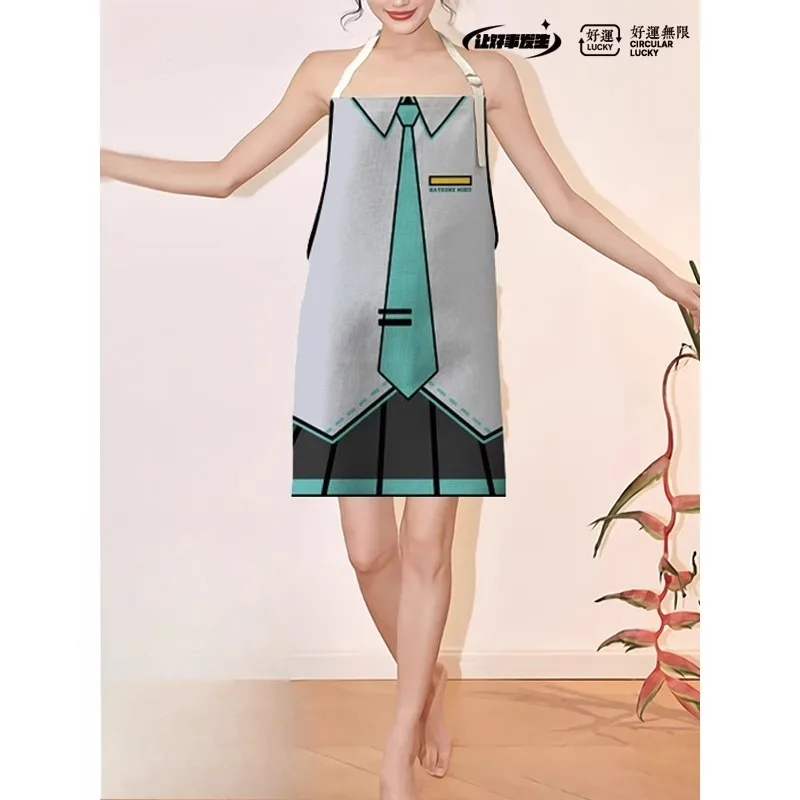 Фартук для косплея Хацунэ Мику — регулируемый кухонный нагрудник с карманами, милое кухонное снаряжение на тему аниме для выпечки и мероприятий
Фартук для косплея Хацунэ Мику — регулируемый кухонный нагрудник с карманами, милое кухонное снаряжение на тему аниме для выпечки и мероприятий