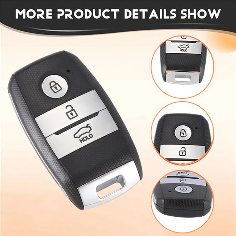 Car Smart Remote Key 3 Button 433Mhz ID46 Fit For KIA K5 KX3 Sportage Sorento 95440-3W600 95440-2T520
Car Smart Remote Key 3 Button 433Mhz ID46 Fit For KIA K5 KX3 Sportage Sorento 95440-3W600 95440-2T520