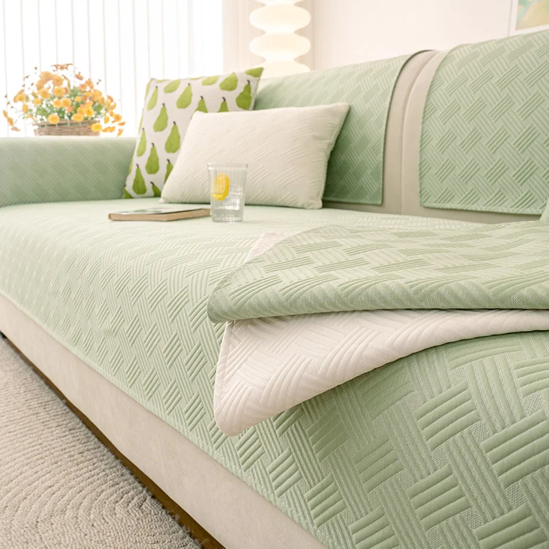 1PC Breathable Ice Silk Sofa Seat Pad for Living Room Summer Cooling Feel Couch Towel Non-slip Striped Sofa Cushion Decor 방석쿠션
1PC Breathable Ice Silk Sofa Seat Pad for Living Room Summer Cooling Feel Couch Towel Non-slip Striped Sofa Cushion Decor 방석쿠션