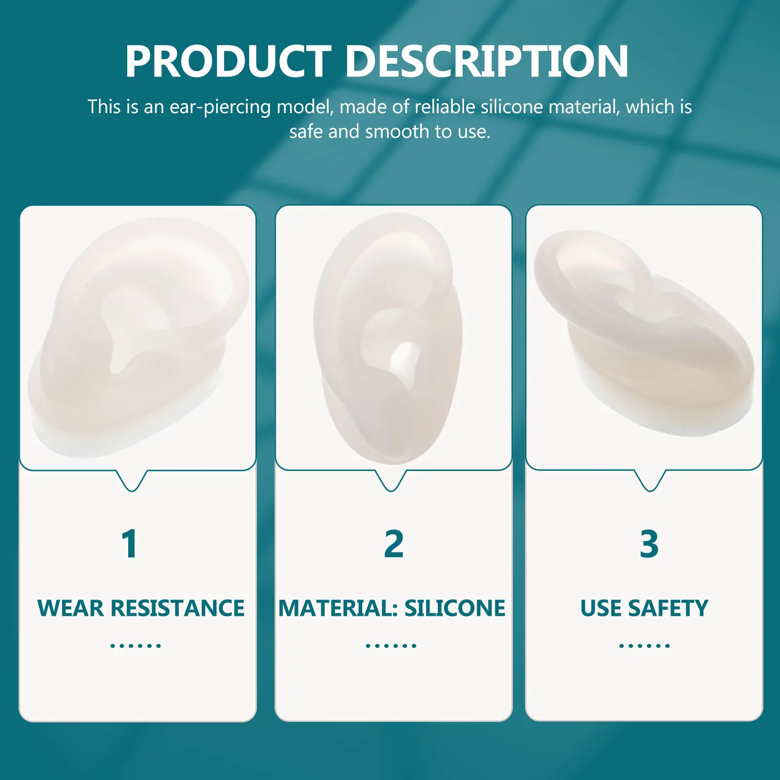 Human Ear Silicone Simulation Lifelike Ear Piercing Practice Training Teaching Aid Display Prop Earring Showing Model
Human Ear Silicone Simulation Lifelike Ear Piercing Practice Training Teaching Aid Display Prop Earring Showing Model