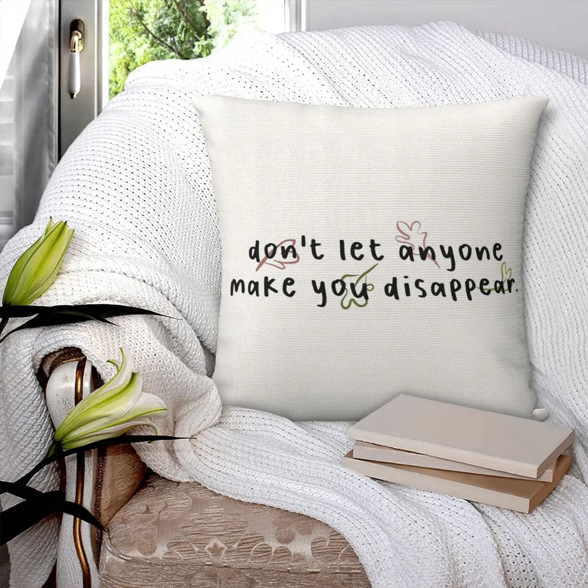 Don't Let Anyone Make You Disappear. Square Pillowcase Pillow Cover Cushion Zip Decorative Comfort Throw Pillow for Home Bedroom
Don't Let Anyone Make You Disappear. Square Pillowcase Pillow Cover Cushion Zip Decorative Comfort Throw Pillow for Home Bedroom