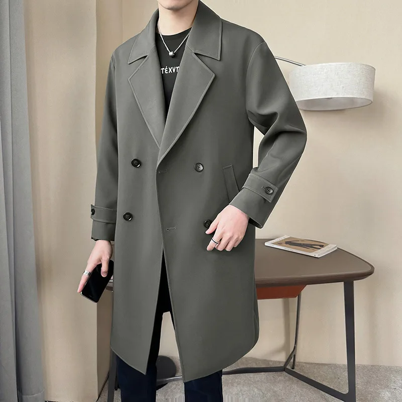 Spring Autumn Medium Length Jaet Coat Store Owner Sle Men's Faion Slim Fit Cotton Blend Long Sve Double Breasted
Spring Autumn Medium Length Jaet Coat Store Owner Sle Men's Faion Slim Fit Cotton Blend Long Sve Double Breasted