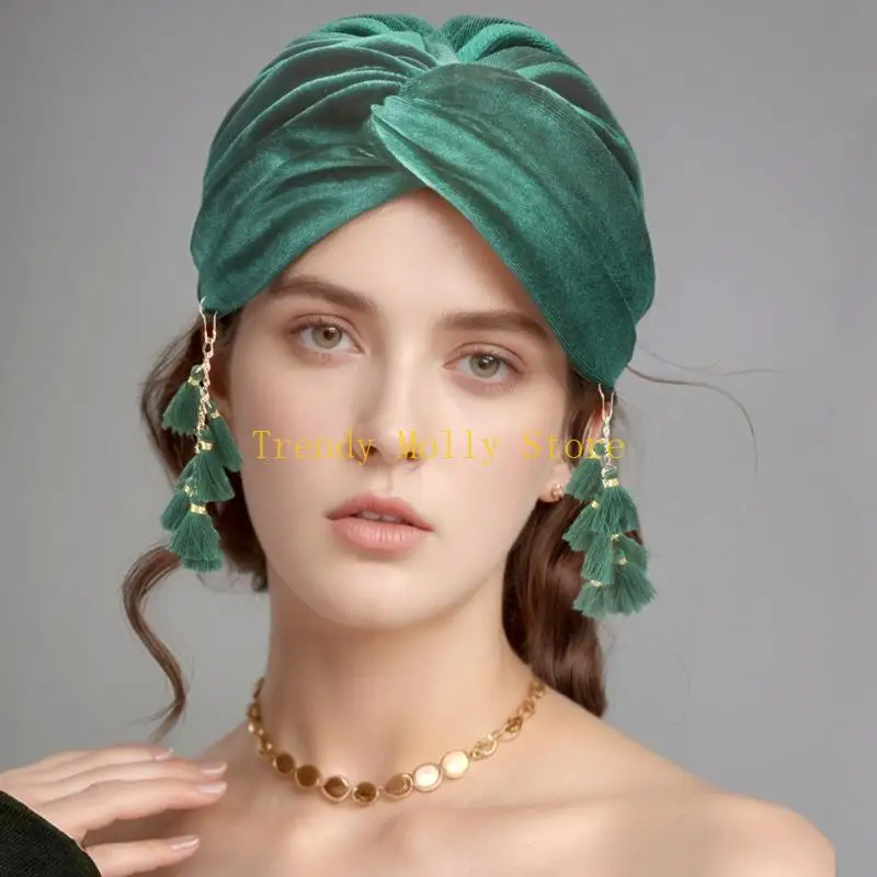 N5KB Breathable Head Cover Headscarf Caps Fringe Hijab Turban Caps for Daily Wear
N5KB Breathable Head Cover Headscarf Caps Fringe Hijab Turban Caps for Daily Wear