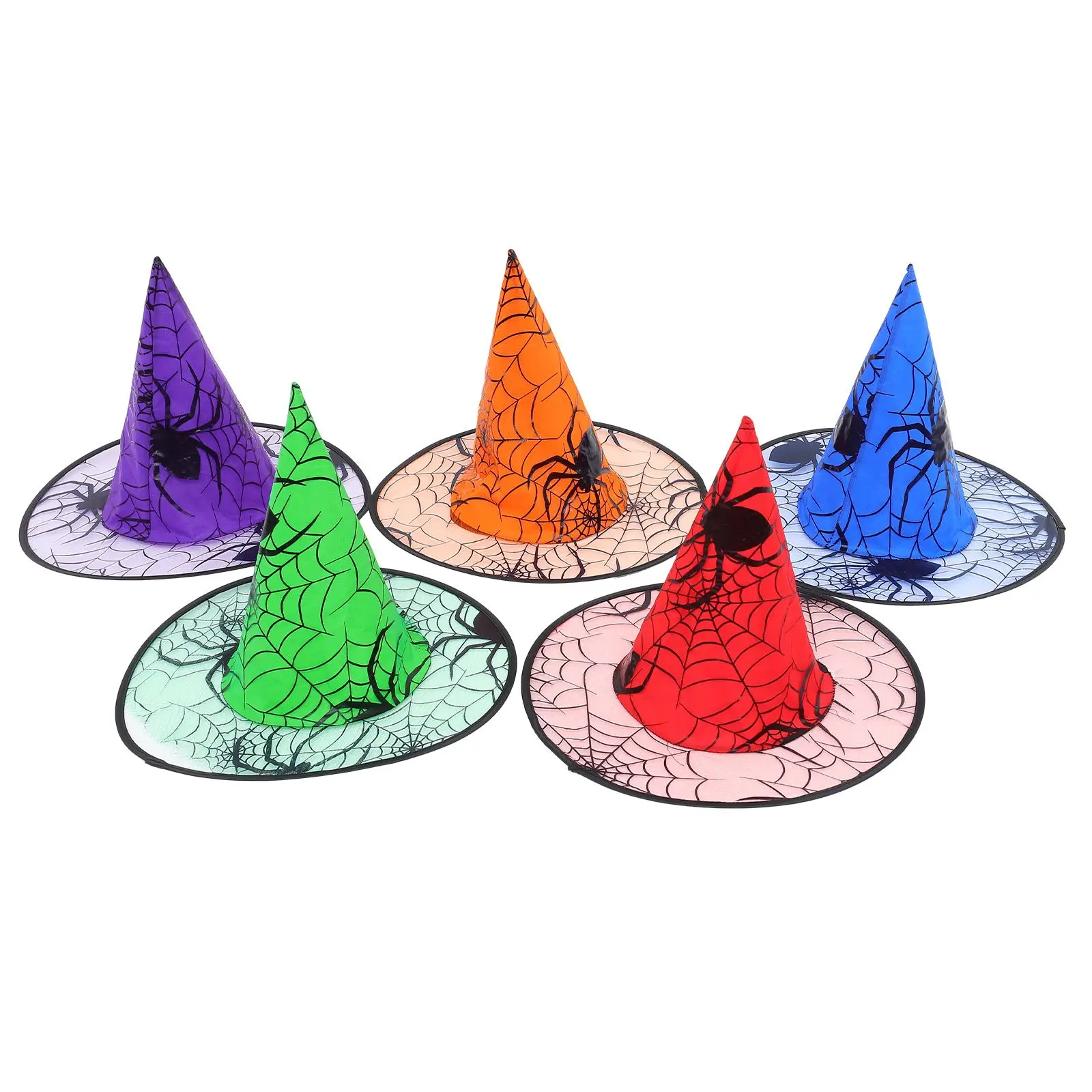 5 Pcs Witches Hat Mixed Color Spider Pattern Decorative Party Supply Multi Function Halloween Costume Accessories Cloth Hat
5 Pcs Witches Hat Mixed Color Spider Pattern Decorative Party Supply Multi Function Halloween Costume Accessories Cloth Hat