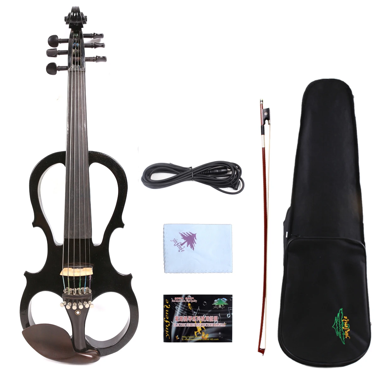 4/4 6 string electric violin Solid wood Ebony fittings Passive pickup black color
4/4 6 string electric violin Solid wood Ebony fittings Passive pickup black color