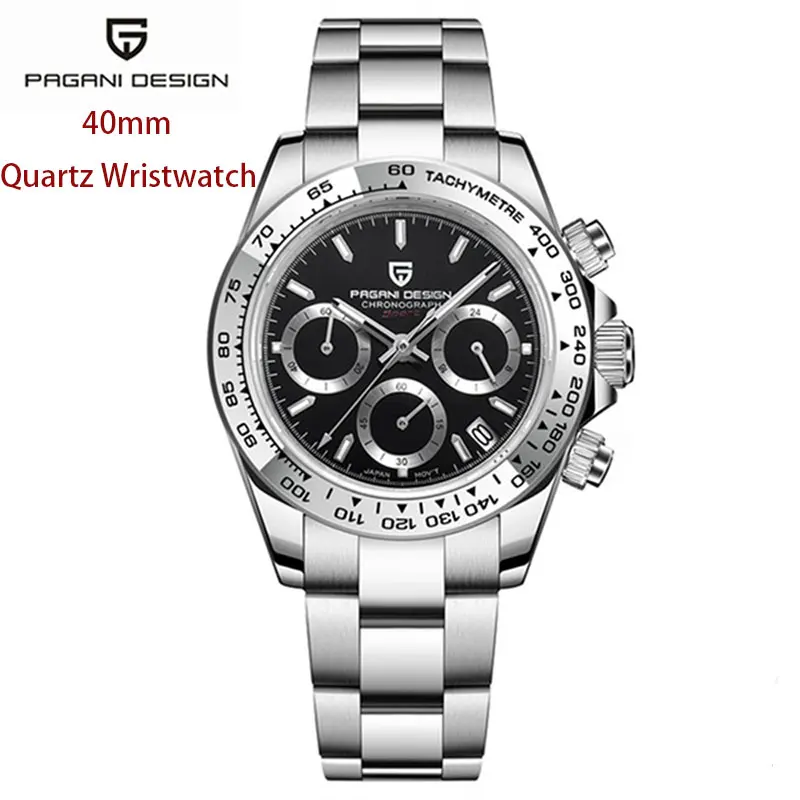 PAGANI DESIGN 40mm Quartz Men Watch Multi functional VK63 Chronograph Sapphire Stainless Steel Waterproof Watch Men Reloj Hombre
PAGANI DESIGN 40mm Quartz Men Watch Multi functional VK63 Chronograph Sapphire Stainless Steel Waterproof Watch Men Reloj Hombre