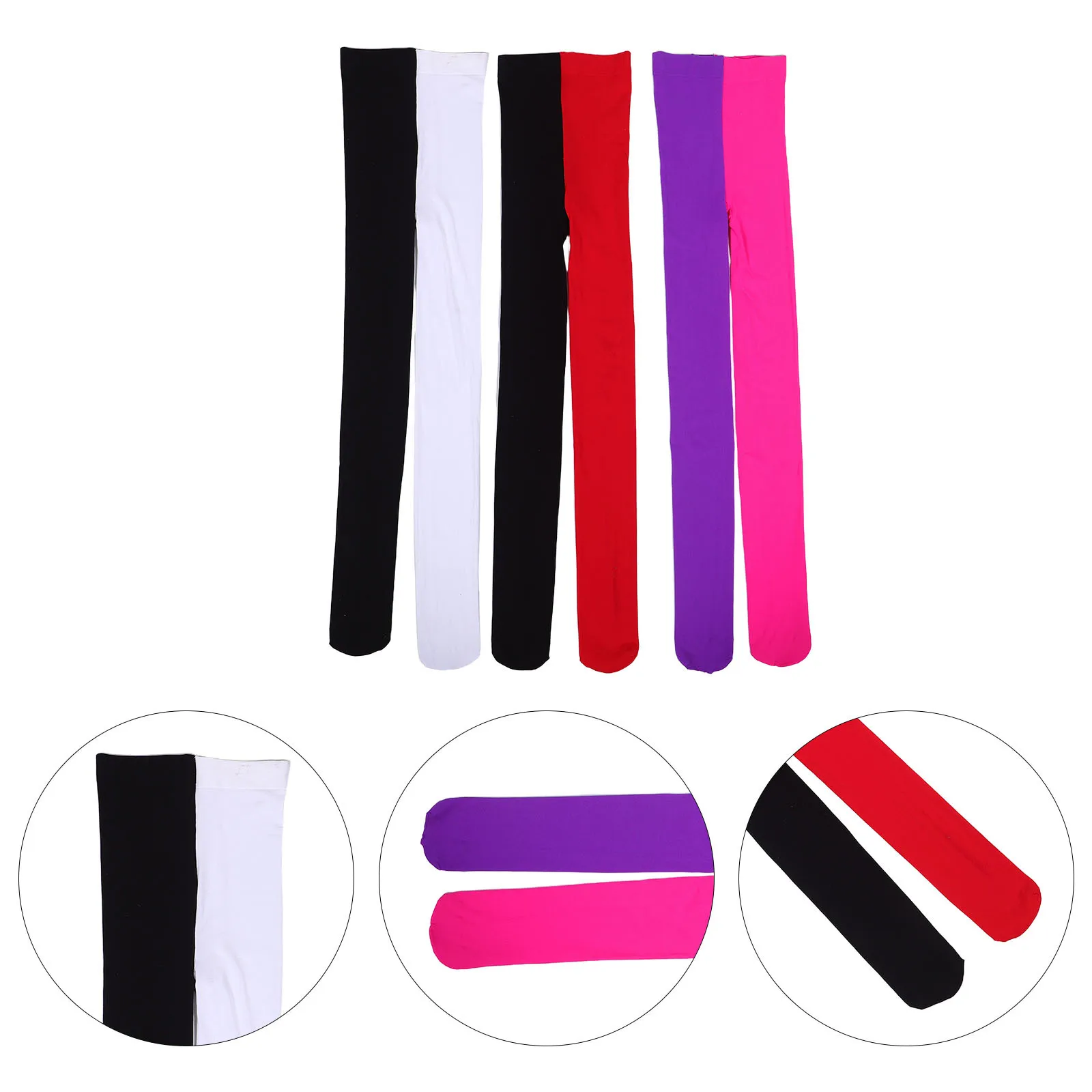 3Pairs Opaque Tights Women's Footed Leggings for Clown Cosplay Christmas Carnival Wear Ultra Soft Stretchy Black White
3Pairs Opaque Tights Women's Footed Leggings for Clown Cosplay Christmas Carnival Wear Ultra Soft Stretchy Black White