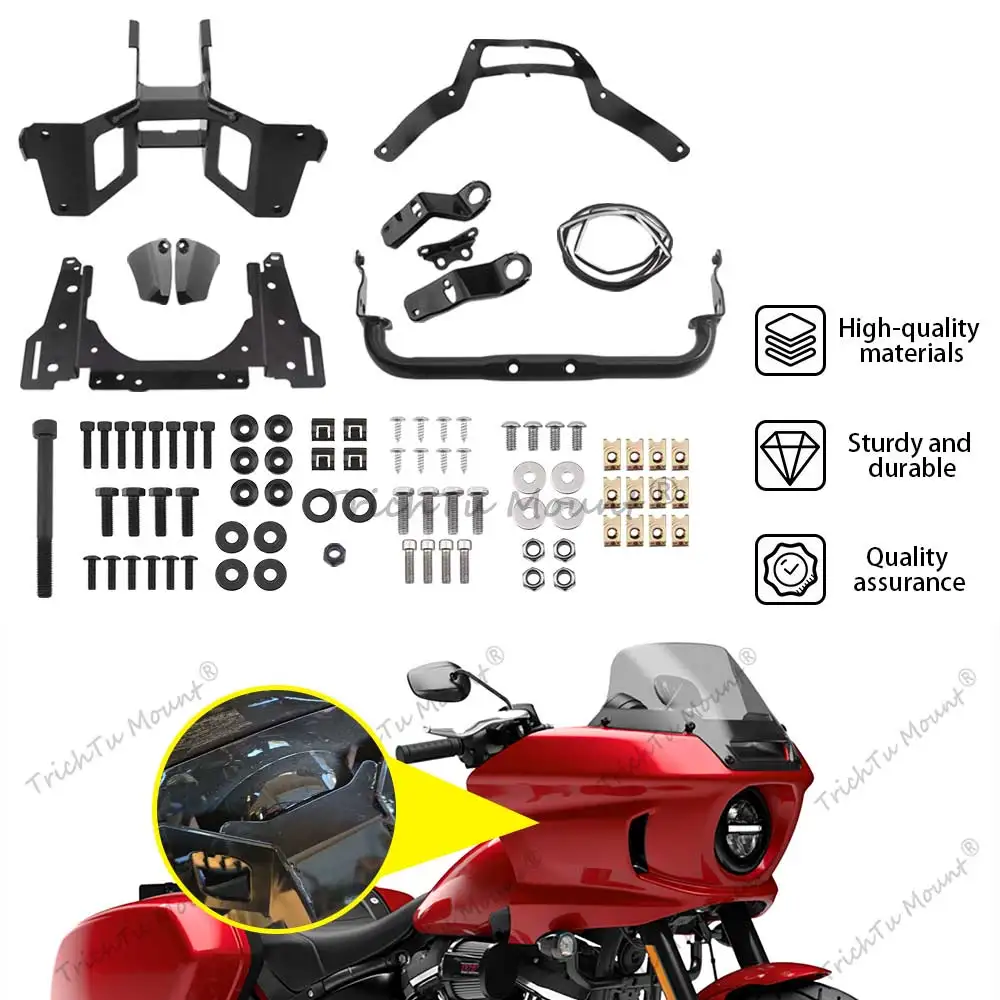 Комплект крепления кронштейна переднего обтекателя мотоцикла для Harley Softail Low Rider ST FXLRST 2022-2025 El Diablo FXRST 2022 
Комплект крепления кронштейна переднего обтекателя мотоцикла для Harley Softail Low Rider ST FXLRST 2022-2025 El Diablo FXRST 2022