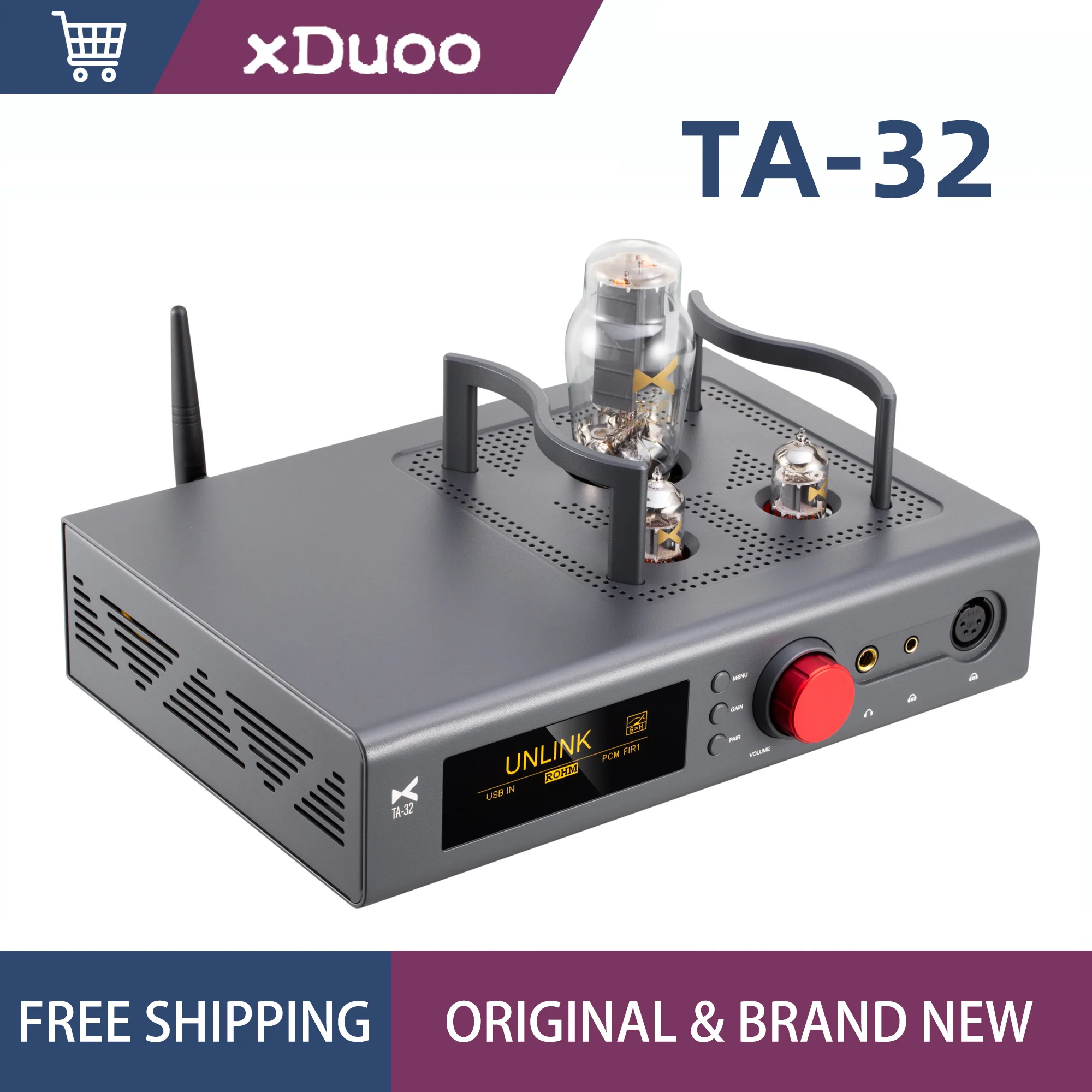 XDuoo TA-32 HIFI Bluetooth Tube Headphone Amplifier DAC Audio decoder Front 768khz/32bit XLR 4.4mm output TA32
XDuoo TA-32 HIFI Bluetooth Tube Headphone Amplifier DAC Audio decoder Front 768khz/32bit XLR 4.4mm output TA32