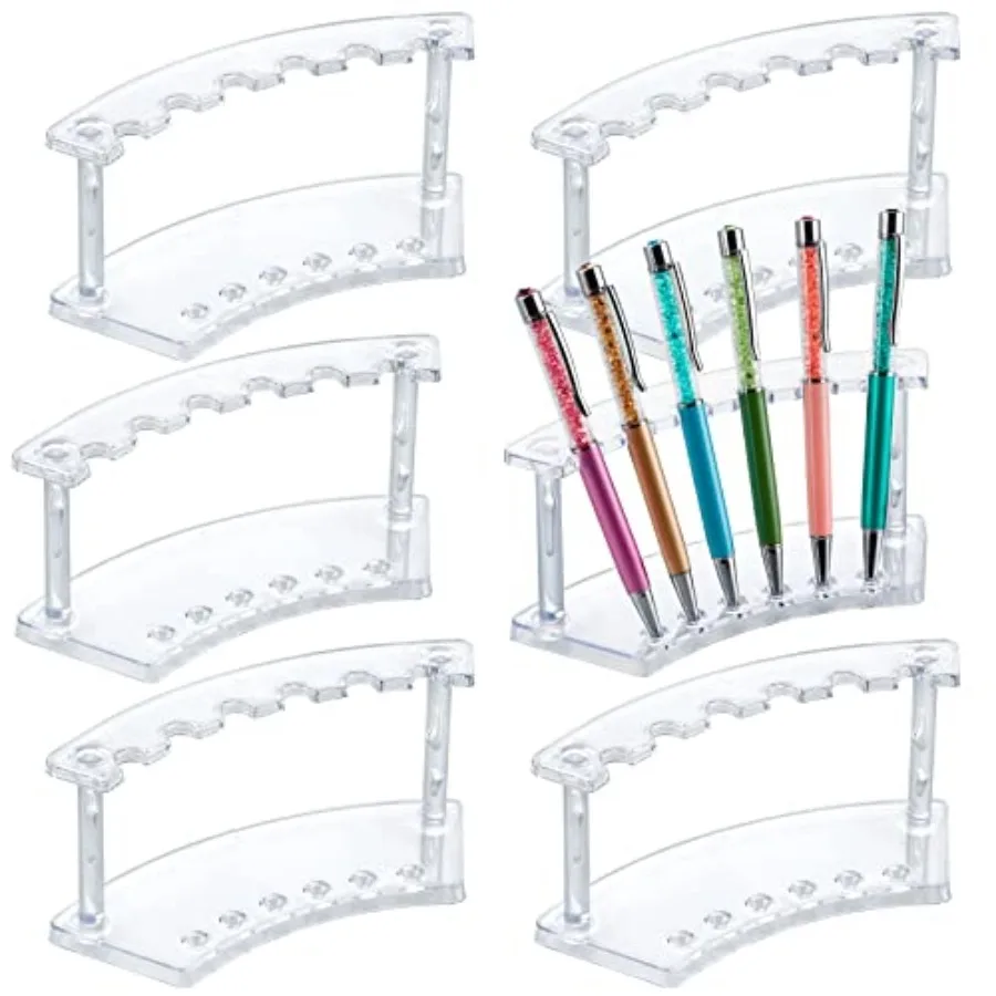 6 Pcs Pen Display Stand, 6 Slots Plastic Pen Holder, Clear Pen Display Rack for Craft Shows
6 Pcs Pen Display Stand, 6 Slots Plastic Pen Holder, Clear Pen Display Rack for Craft Shows