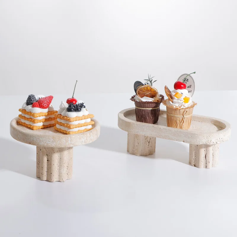 Beige Marble Tray with Leg Vintage Natural Stone Jewelry Cosmetics Tray Serving Tray Cup Cake Stand Set for Hotel
Beige Marble Tray with Leg Vintage Natural Stone Jewelry Cosmetics Tray Serving Tray Cup Cake Stand Set for Hotel