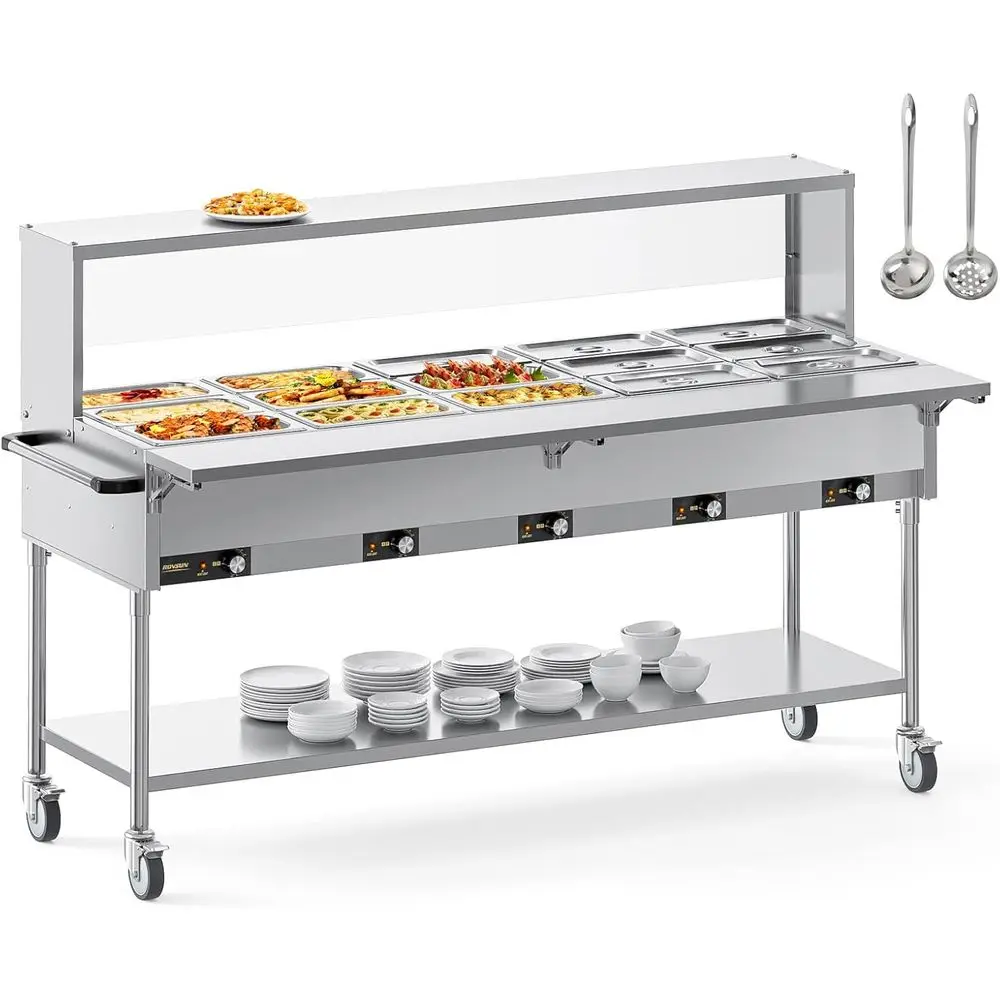2500W 15-Pan Stainless Steel Commercial Food Warmer with Separate Temp Control & Acrylic Lid for Restaurant Use
2500W 15-Pan Stainless Steel Commercial Food Warmer with Separate Temp Control & Acrylic Lid for Restaurant Use