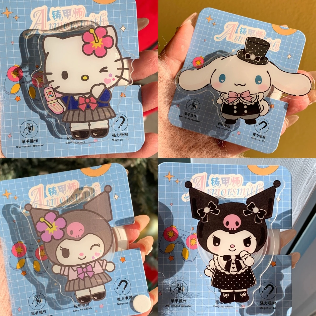 Магнитный держатель для телефона Sanrio Hello Kitty Kuromi для Magsafe, подставка для iPhone, Samsung, складной держатель для беспроводной зарядки
Магнитный держатель для телефона Sanrio Hello Kitty Kuromi для Magsafe, подставка для iPhone, Samsung, складной держатель для беспроводной зарядки