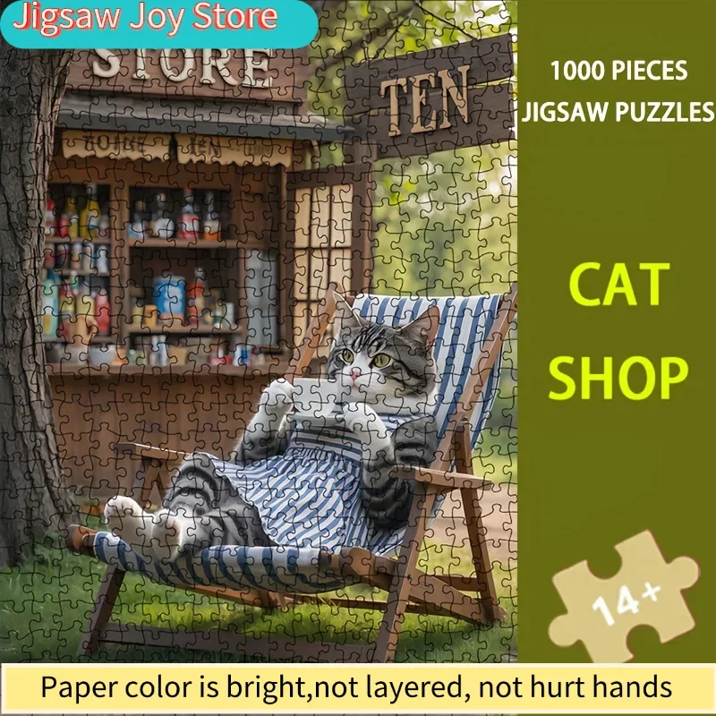 Cat Shop 1000 Piece Jigsaw Puzzle - 70x50cm Wall Art, Perfect for Cat Lovers & Home Decor, Gift Ready with Premium Packaging
Cat Shop 1000 Piece Jigsaw Puzzle - 70x50cm Wall Art, Perfect for Cat Lovers & Home Decor, Gift Ready with Premium Packaging