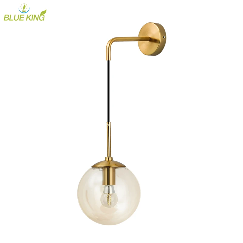 Nordic Modern Glass Ball Wall Lamps Retro Simple Bedside Living Room modern minimalist wall lamp Bathroom Fixtures Mirror Light
Nordic Modern Glass Ball Wall Lamps Retro Simple Bedside Living Room modern minimalist wall lamp Bathroom Fixtures Mirror Light