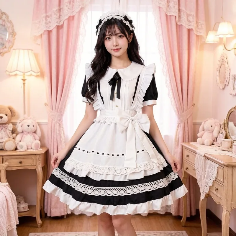 Classic Short Sleeve Maid Dress, British Butler Cosplay Uniform, Retro Sweet Maid Gown, Cute Outfit for Party Stage Role Play
Classic Short Sleeve Maid Dress, British Butler Cosplay Uniform, Retro Sweet Maid Gown, Cute Outfit for Party Stage Role Play