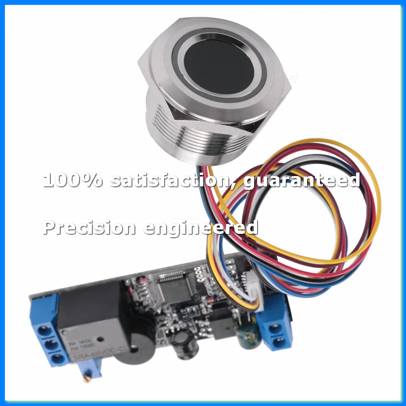 K202 DC12V Low Power Fingerprint Control Board + R503 Fingerprint Module Round Fingerprint Recognition Module-A69M