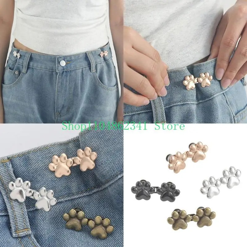 652F Jeans Fastening Buckle Alloy Vintage Paws Tighten Button for Loose Pants Jeans Waist Tightener Pin
652F Jeans Fastening Buckle Alloy Vintage Paws Tighten Button for Loose Pants Jeans Waist Tightener Pin