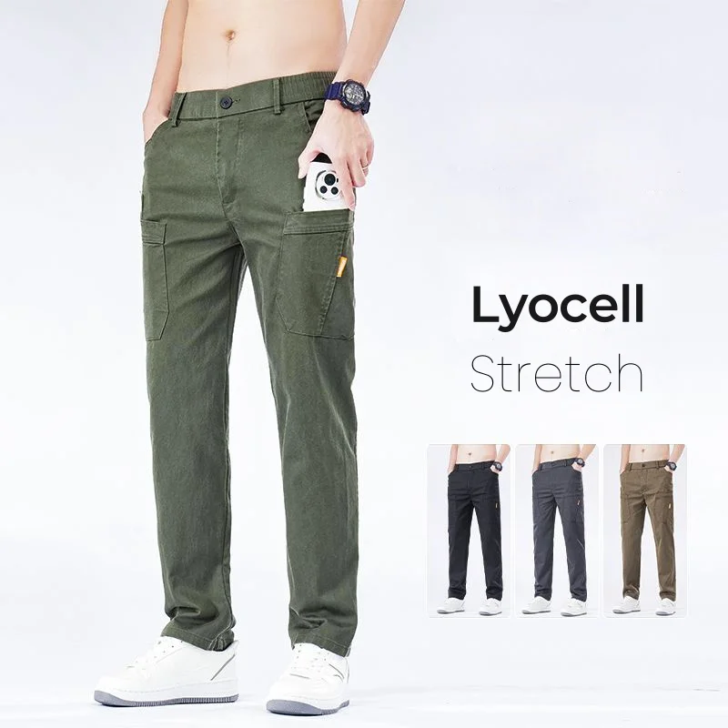 Multi-pocket Fashion Men's Casual Pants Lyocell Fabric Comfortable Stretch Brand Trousers Korean Versatile Male Cargo Pants
Multi-pocket Fashion Men's Casual Pants Lyocell Fabric Comfortable Stretch Brand Trousers Korean Versatile Male Cargo Pants