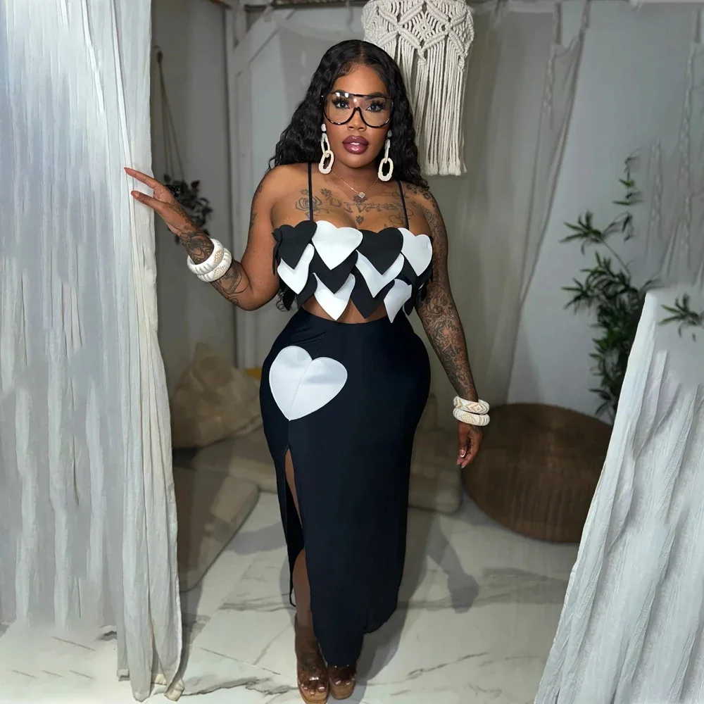 Leosoxs Irregular Appliques 2 Piece Set Women Summer Sexy Backless Camisole + Slim Fit High-Waist Slits Long Skirt Party Suit
Leosoxs Irregular Appliques 2 Piece Set Women Summer Sexy Backless Camisole + Slim Fit High-Waist Slits Long Skirt Party Suit