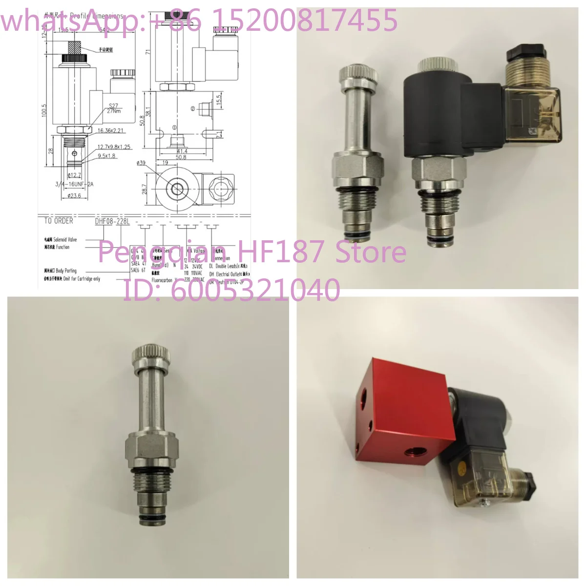 1Pcs threaded cartridge DHF08-228L/SV08-28L/SV6-08-2NCSP two-way normally closed solenoid valve
1Pcs threaded cartridge DHF08-228L/SV08-28L/SV6-08-2NCSP two-way normally closed solenoid valve