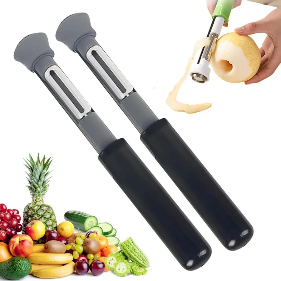 2in1 Stainless Steel Apple Peeler and Corer Tool with Red Bell Pepper Seed Corer for Efficient Fruit and Vegetable Stem Removal
2in1 Stainless Steel Apple Peeler and Corer Tool with Red Bell Pepper Seed Corer for Efficient Fruit and Vegetable Stem Removal