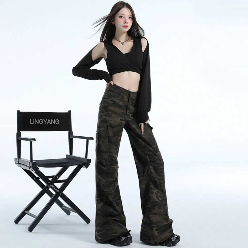 American Retro High Street Casual Overalls Camouflage Loose Wide Leg Pants for Women Y2k Hip-hop Cargo Grunge Baggy Trousers
American Retro High Street Casual Overalls Camouflage Loose Wide Leg Pants for Women Y2k Hip-hop Cargo Grunge Baggy Trousers
