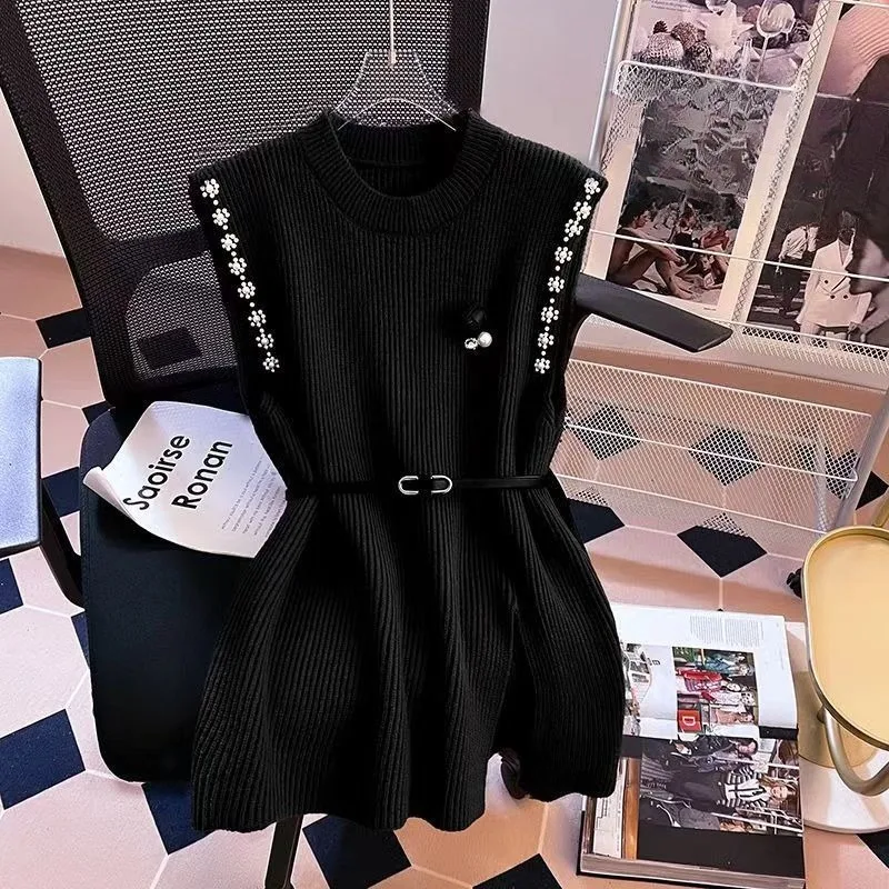 Temperament Women's Clothing Loose and Skinny Fashion Waist Top Mint Mambo Vest Knitted Spring and Autumn Design New Sweater
Temperament Women's Clothing Loose and Skinny Fashion Waist Top Mint Mambo Vest Knitted Spring and Autumn Design New Sweater