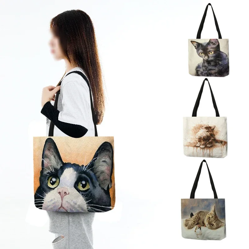 Mvensh New Watercolor Cat Set Printing Tote Shopping Bag Women Lady Casual Handbag School Travel Shopper Bags Pouch
Mvensh New Watercolor Cat Set Printing Tote Shopping Bag Women Lady Casual Handbag School Travel Shopper Bags Pouch