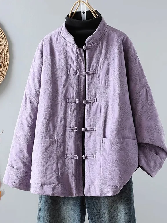 Loose Cotton Jaet Autumn Winter Women's Faion Traditional Chinese Sle Button Warm Coat Large Size Outerwear
Loose Cotton Jaet Autumn Winter Women's Faion Traditional Chinese Sle Button Warm Coat Large Size Outerwear