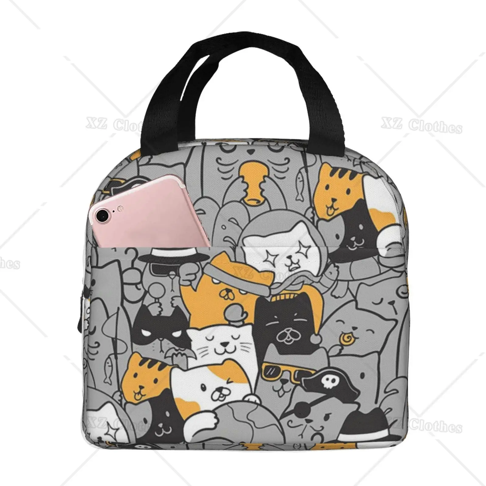 Kawaii Cute Cat Insulated Lunch Bags for Women Men Tote Bag Reusable Lunch Box Container with Pocket for Work Travel Picnic
Kawaii Cute Cat Insulated Lunch Bags for Women Men Tote Bag Reusable Lunch Box Container with Pocket for Work Travel Picnic