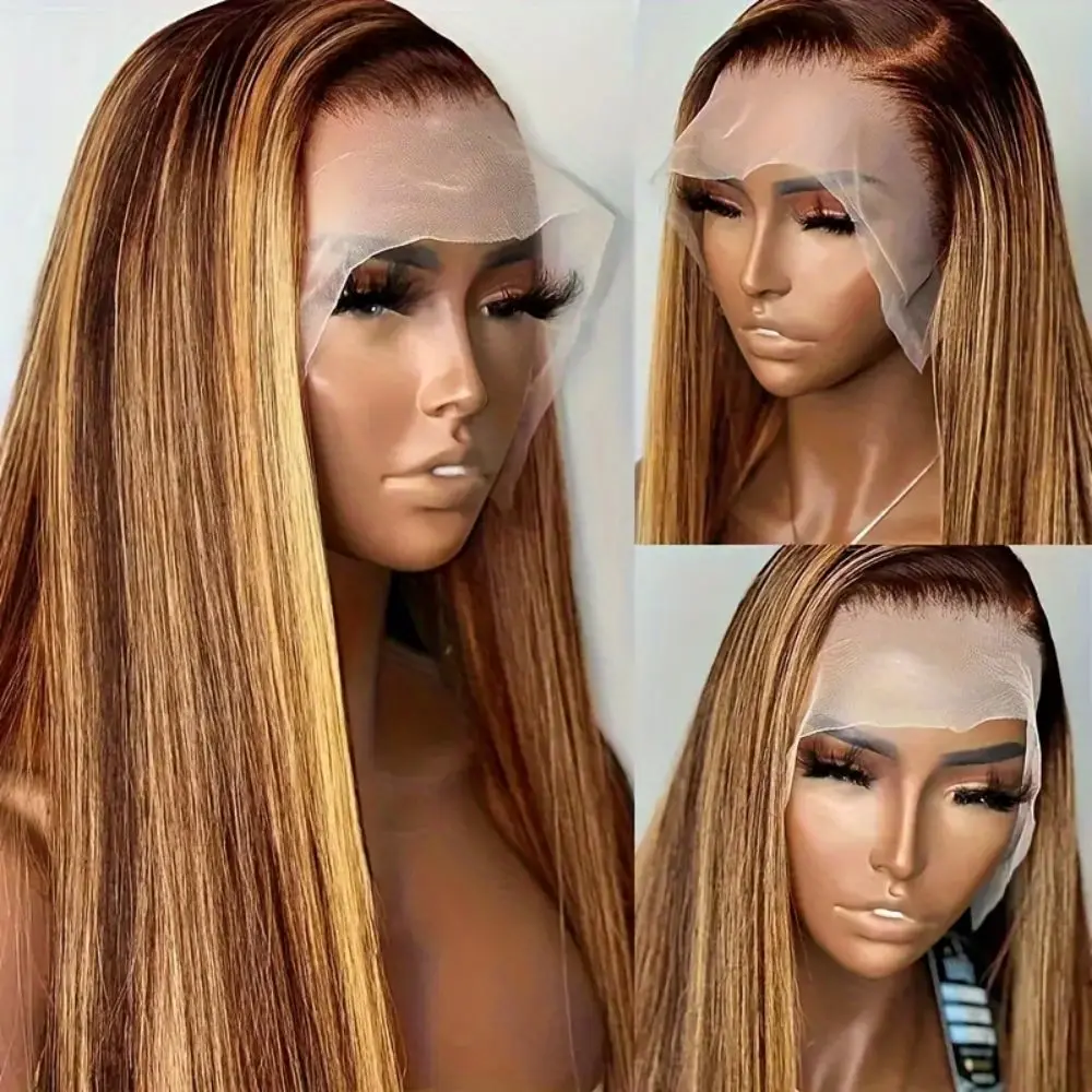 200%Density 13x4 HD Transparent Lace Front Wig Human Hair - Pre-Plucked Straight Ombre Brown to Honey Blonde Front Wig for Women
200%Density 13x4 HD Transparent Lace Front Wig Human Hair - Pre-Plucked Straight Ombre Brown to Honey Blonde Front Wig for Women