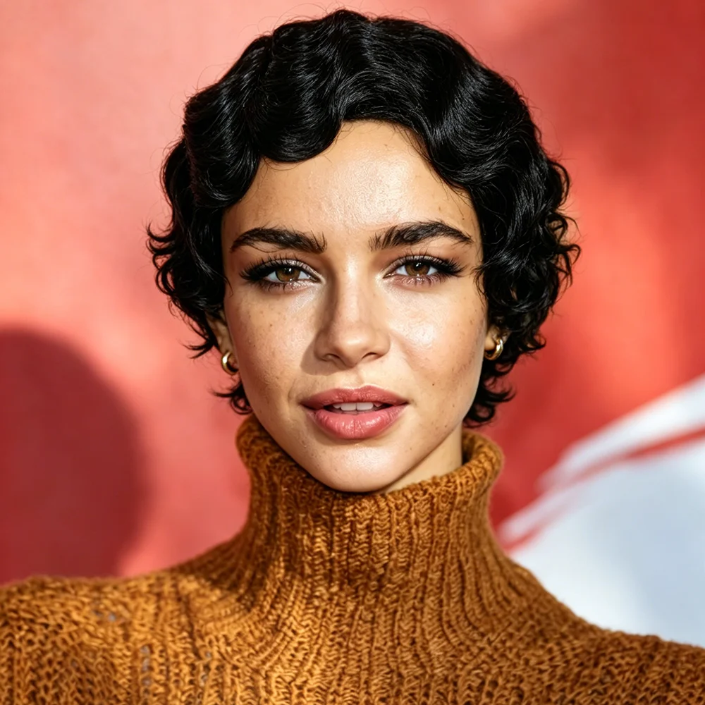 Black Short Vintage Finger Wavy Wig For Beginners Natural Looking 100% Human Hair Full Machine Made Retro Style Pixie Cut Wig
Black Short Vintage Finger Wavy Wig For Beginners Natural Looking 100% Human Hair Full Machine Made Retro Style Pixie Cut Wig