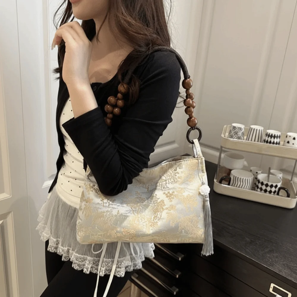 Simple Cloth Chinese Style Handbag Hanheld Large Capacity Pea Purses Single Shoulder Underarm Bag Cheongsam Bag Women
Simple Cloth Chinese Style Handbag Hanheld Large Capacity Pea Purses Single Shoulder Underarm Bag Cheongsam Bag Women