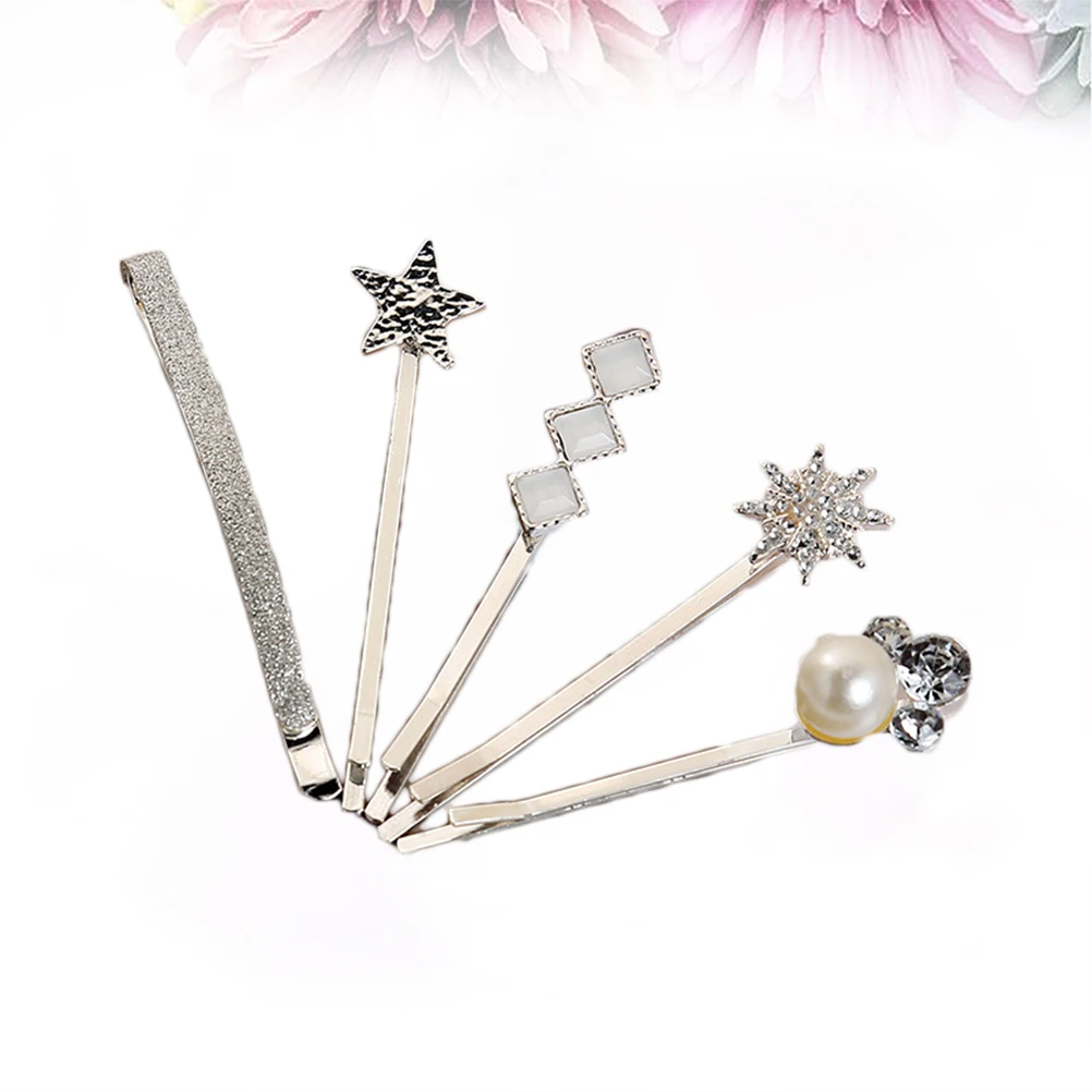 5 Pcs Hairpins Bobby Pins Women Rhinestone Hair Clips Ornaments Pearl Alloy Styling Accessories Wedding Party Banquet 
5 Pcs Hairpins Bobby Pins Women Rhinestone Hair Clips Ornaments Pearl Alloy Styling Accessories Wedding Party Banquet