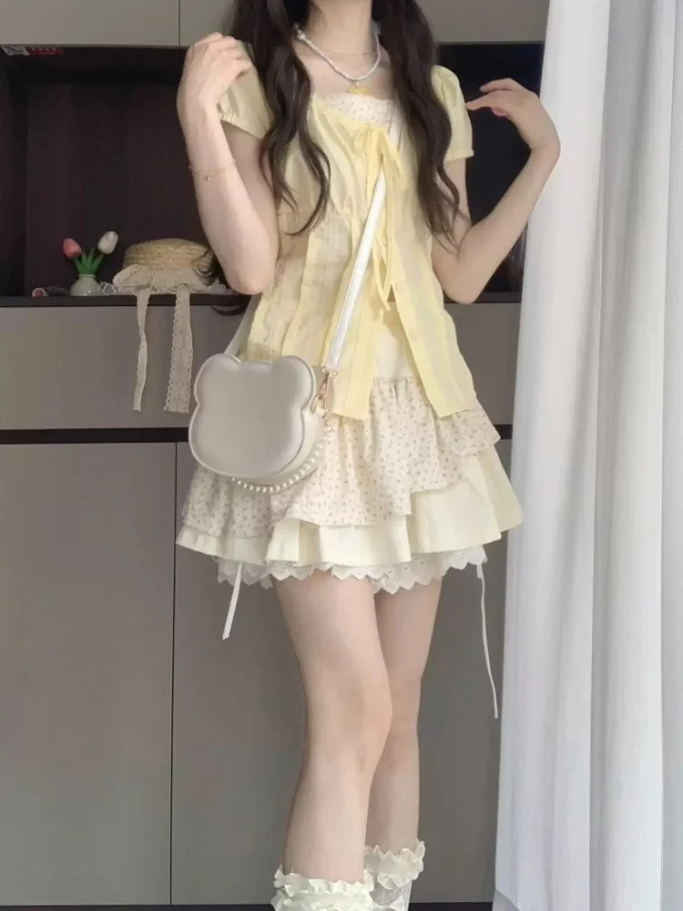 Sweet Dopamine Petite Set Dress Summer Milk Series First Love Skirt Outfit Girl Style Cake Dress Two-piece Set for Young Women
Sweet Dopamine Petite Set Dress Summer Milk Series First Love Skirt Outfit Girl Style Cake Dress Two-piece Set for Young Women