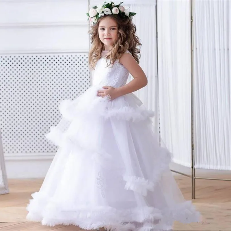 Flower Girl Dresses Pink Tulle Puffy Appliques With Bow Long Sleeve For Wedding Birthday Banquet First Communion Gowns
Flower Girl Dresses Pink Tulle Puffy Appliques With Bow Long Sleeve For Wedding Birthday Banquet First Communion Gowns