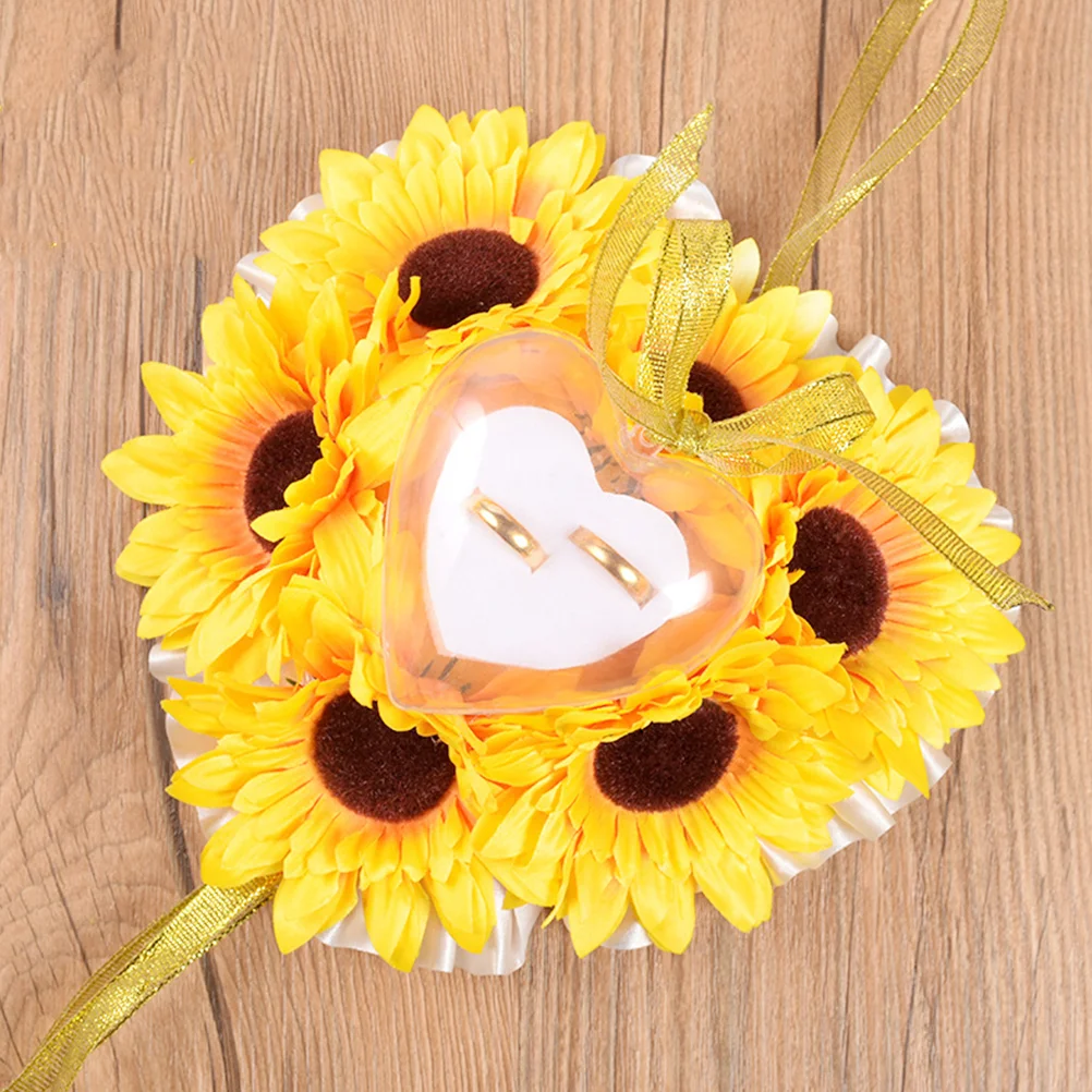 Sunflower Wedding Pillow Yellow Artificial Bride Supplies Compact Decorative Cushion for Party Ceremony
Sunflower Wedding Pillow Yellow Artificial Bride Supplies Compact Decorative Cushion for Party Ceremony